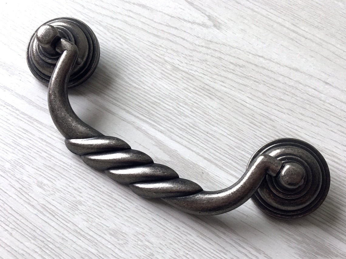 4 1/2 Bail Drawer Pulls Handles Dresser Knob Drop Pull Etsy