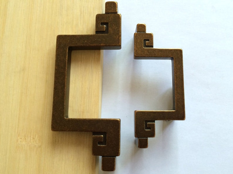 3.75 5 Square Retro Dresser Pulls Drawer Pull Etsy