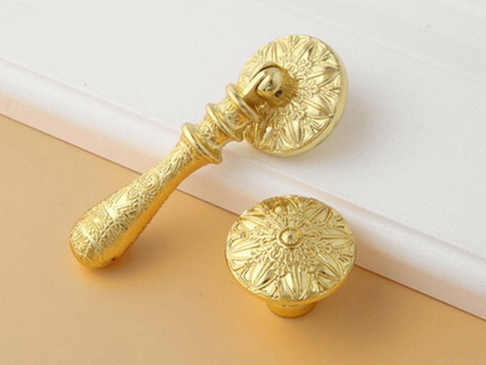 Gold Knob Door Pull Dresser Knobs Drawer Pulls Handles Rustic Etsy