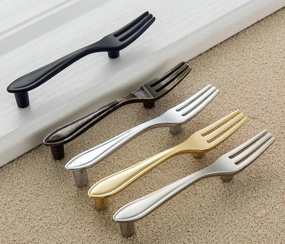 3 Spoon Fork Knife Handle Kitchen Cabinet Handles - Etsy