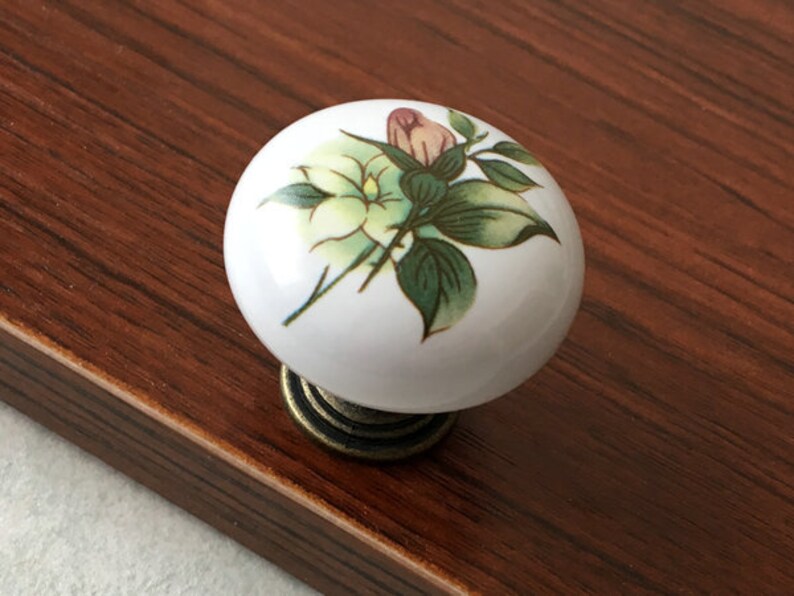 375 Rustic Knob Flower Dresser Knob Drawer Knobs Pulls Etsy