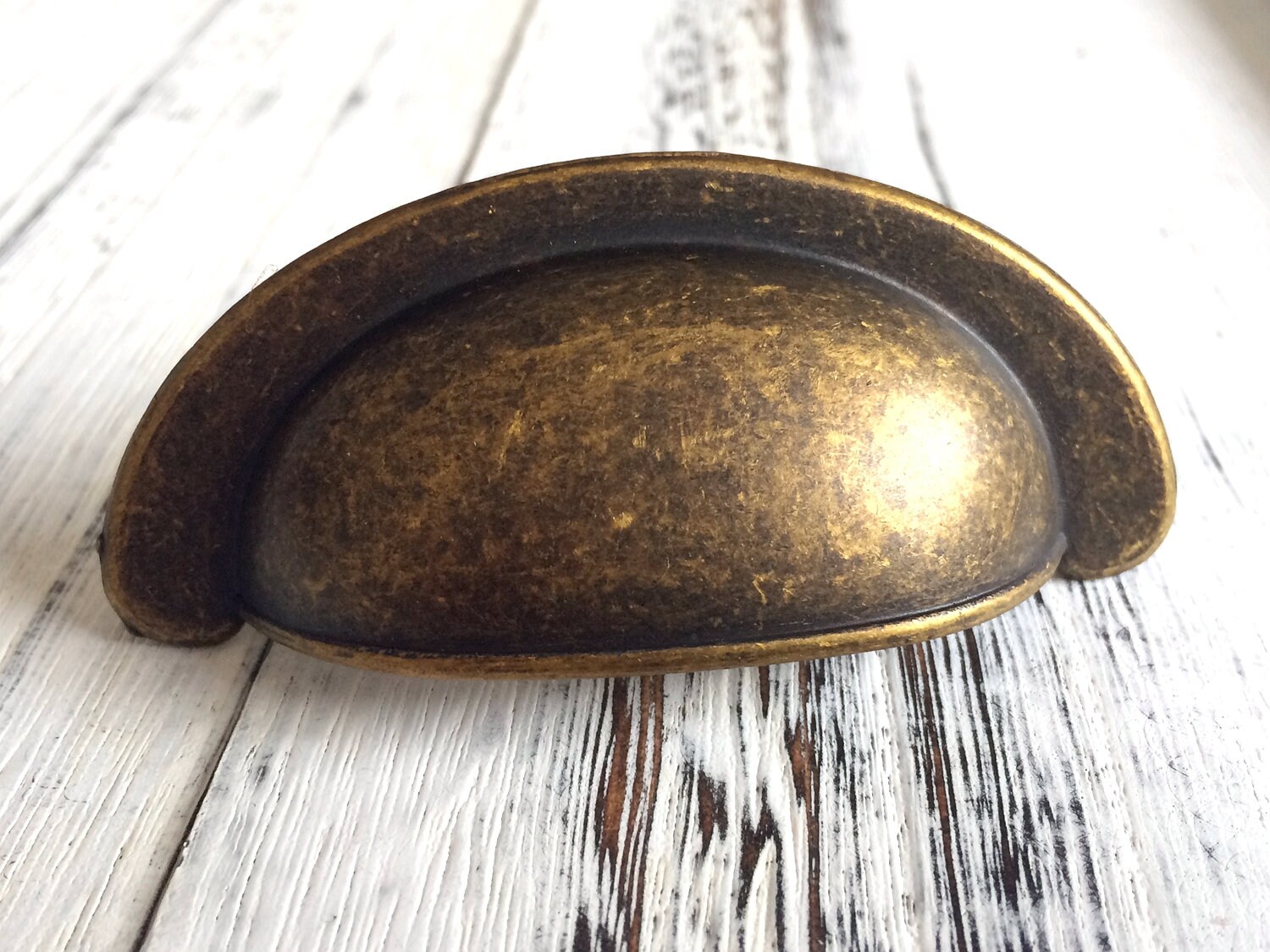 2.75 Antique Brass Cup Bin Drawer Pulls Handles Dresser Etsy