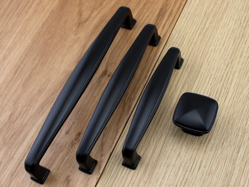 3.75 5 6.3 Black Dresser Knob Drawer Pulls Handles Knobs Cabinet Door Knob Retro Kitchen Furniture Handle Pull Hardware 96 128 160 mm image 1