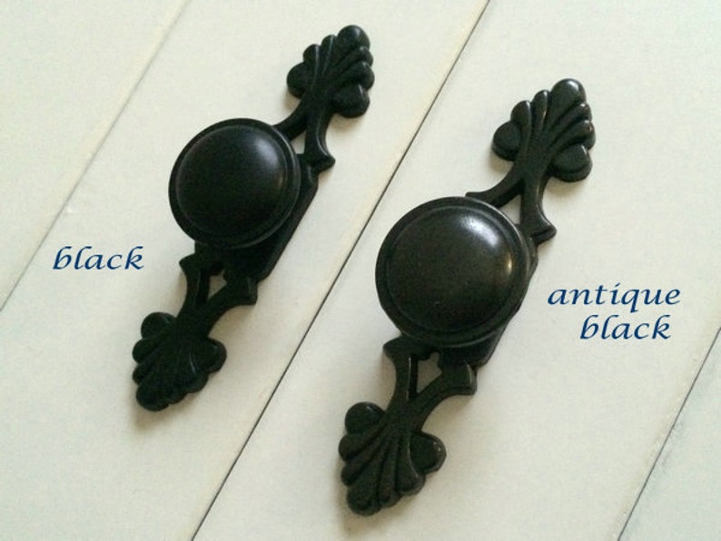 Dresser Knob Drawer Knobs Pulls Handles Back Plate Black Etsy