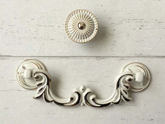 3 75 4 25 Shabby Chic Drawer Pulls Handles Dresser Etsy