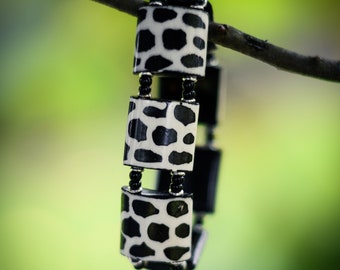 Stretchy Animal Print Bracelet Handmade in Kenya