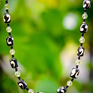 Black and White Necklace Handmade in Kenya