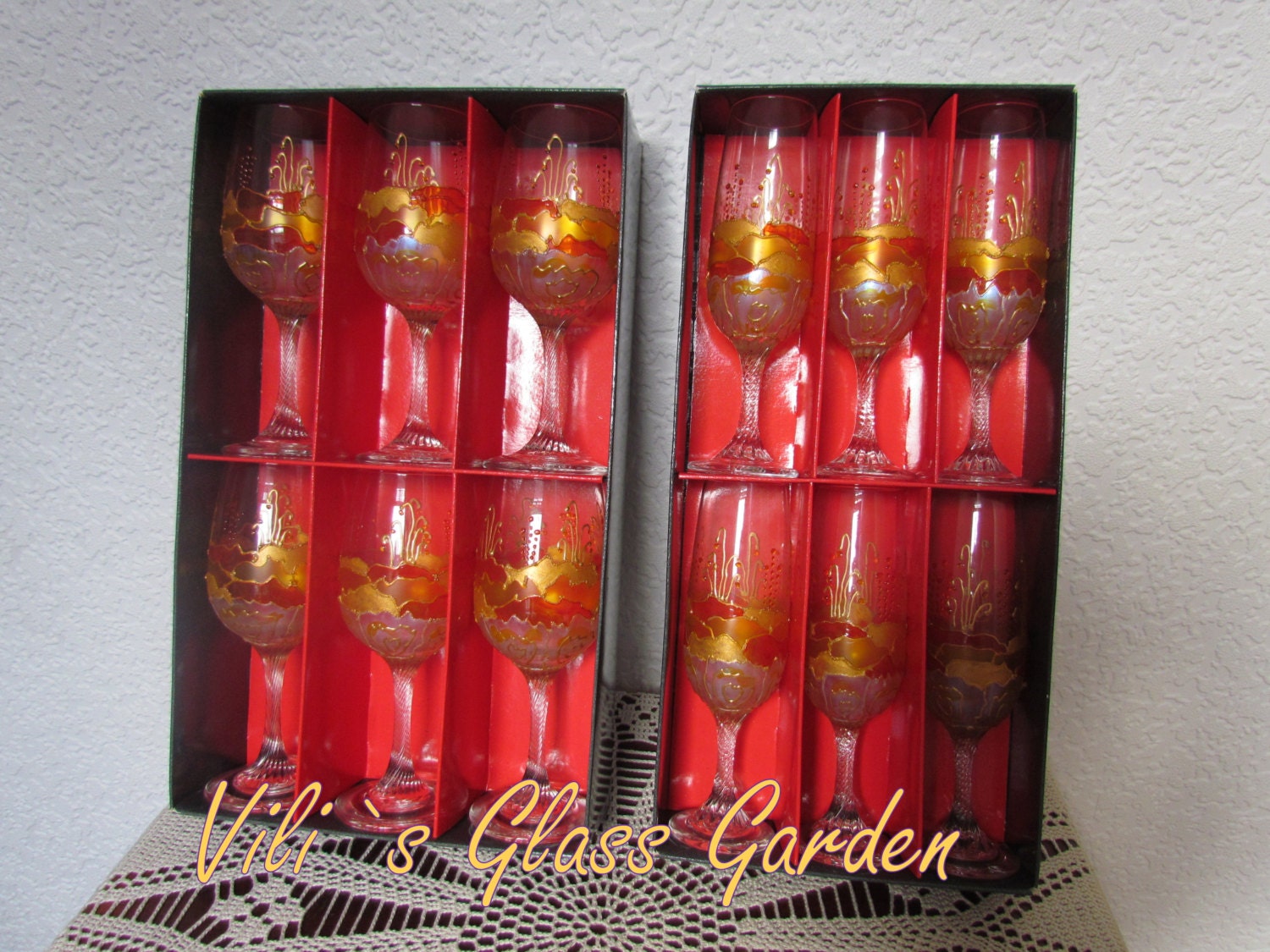 Champagne Wine Glasses gold Etsy