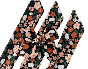 Set of 3 - Bow Strips - 3-4" Bows - Fall Floral  - DIY Bows - Hand Tied Bow - Pre Tied Bow  - Tying Bow - Ribbed Knit Fabric Strips