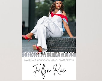 Custom Class of 2026 Graduation Party Photo Sign - Ships Free! Fast Turnaround!