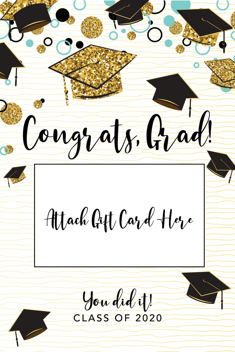 Graduation Gift Card Holder Printable Last Minute Graduation - Etsy