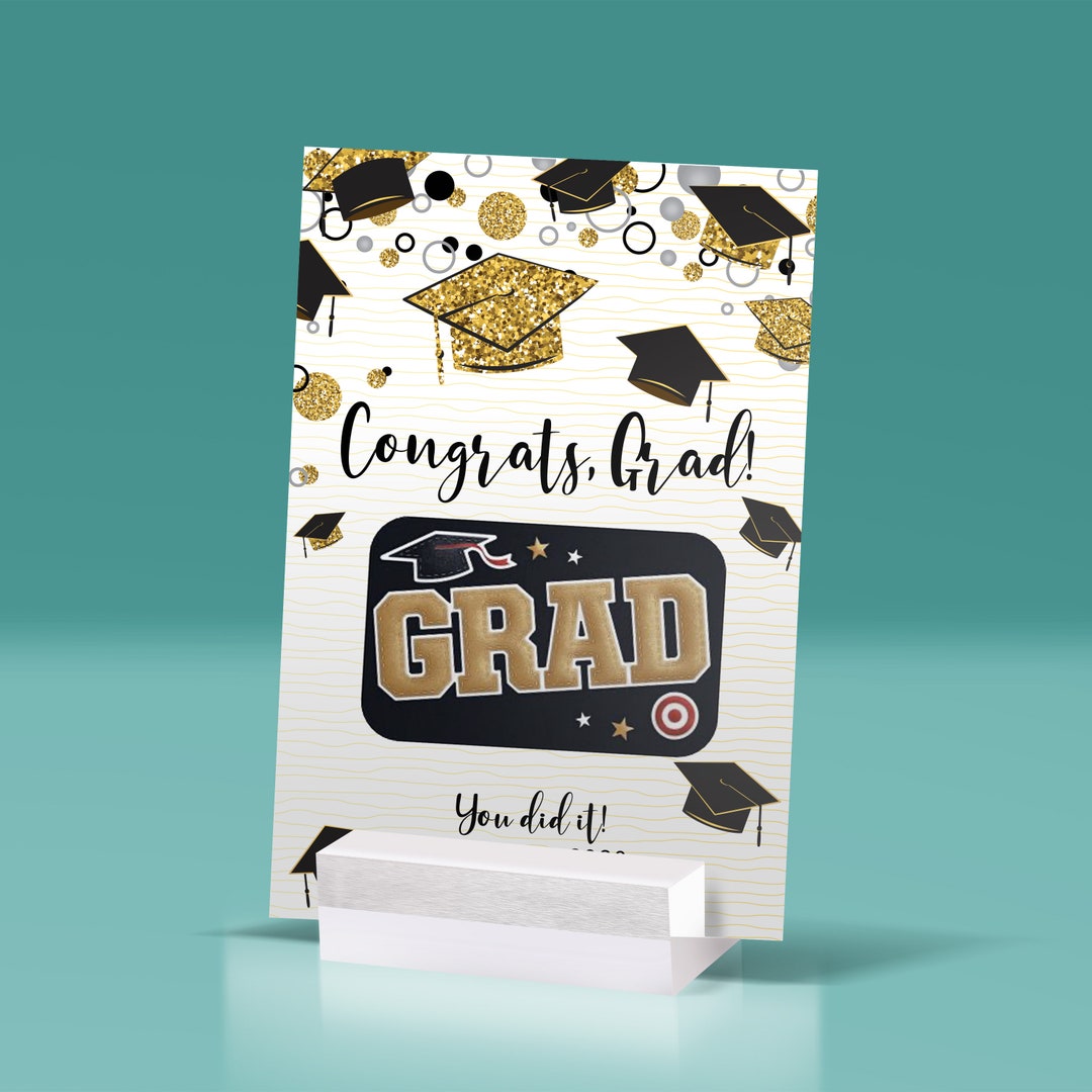 Graduation Gift Card Holder Printable Last Minute Graduation - Etsy