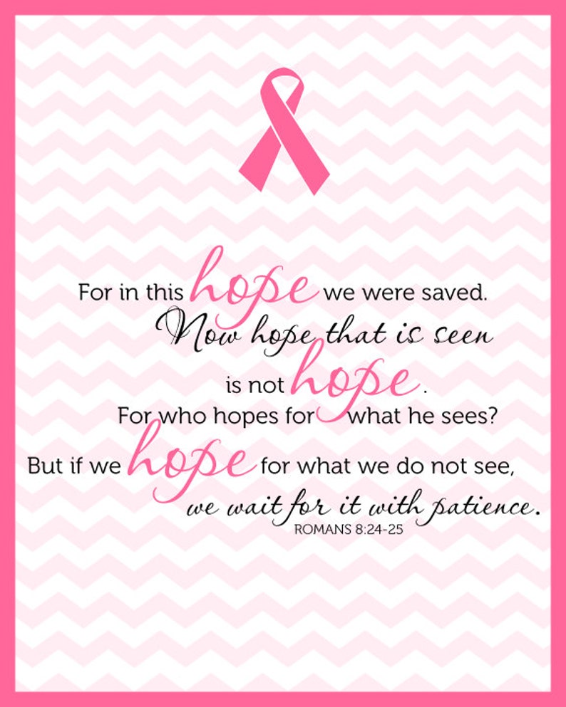 Romans 82425Printable Breast Cancer Awareness Bible Verse Etsy