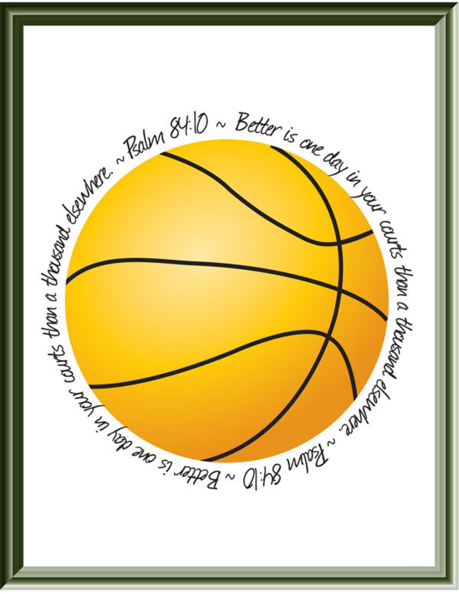 Psalm 8410 Printable Bible Verse Basketball Sign Etsy