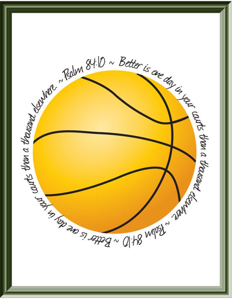 Psalm 8410 Printable Bible Verse Basketball Sign Etsy