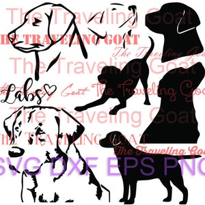 Puppy Dog Lab Labrador SVG Cut File Dog silhouette svg lab face lab playing lab sitting cut file