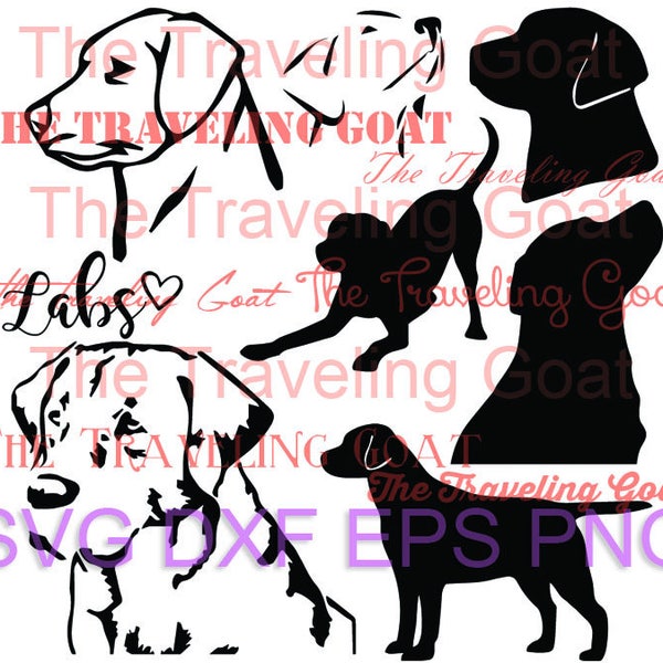 Puppy Dog Lab Labrador SVG Cut File Dog silhouette svg laboratoire de jeu laboratoire assis fichier coupé