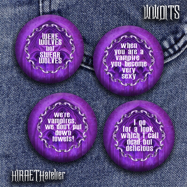 What We Do In The Shadows Quotes A set of 4 25mm button