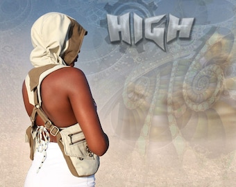 Scout Holster Hood - tribal burning man music dance festival pocket holster vest pouch - Plus Size