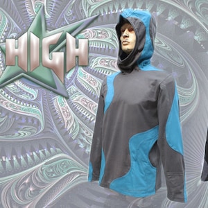 Labyrinth Sweater Hood ~ mens psytrance psychedelic psy trance goa festival hoodie sweatshirt