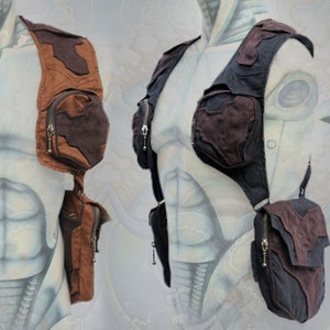 Blaster Holster ~ post apocalyptic burning man shoulder holster bag