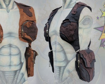 Blaster Holster ~ post apocalyptic burning man shoulder holster bag