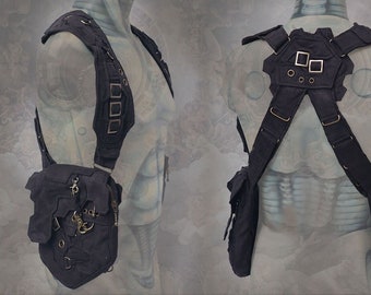 Borsa con fondina con tasca sulla spalla di Pandora ~ stile neo machine steampunk