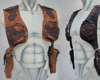 Blaster Holster ~ post apocalyptic steampunk neo tribal burning man pocket festival shoulder holster vest bag