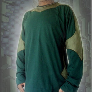 Arrow Sweater with side pocket cyber psytrance festival burner rave jumper sweatshirt 2. seagreen-olive