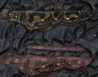 pocket Belt Bag - colorful gypsy festival pocket utility hip pouch