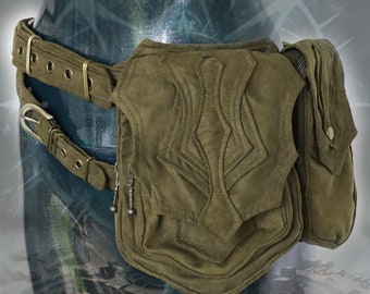 Gandalf Belt - medial apocalyptic gothic hip pocket pouch bag