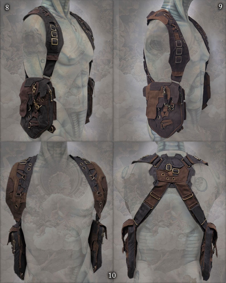 Pandoras shoulder pocket Holster Bag neo machine steampunk style image 5