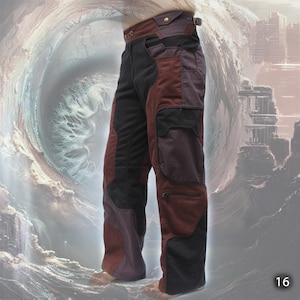 Mens Tribal Pants, Post Apocalyptic Clothing, Serpentine Pants, Festival Streetwear