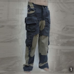 Steampunk Cargo Pants, Apocalyptic Rebel, Plus Size Trousers, Burning Man Wasteland Clothes