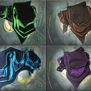 Templar Belt - multi zipper pocket hip bag, cyber goth burning man festival bum bag