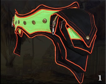 doubble belly dance utility purse pocket bag Belt - Spongle