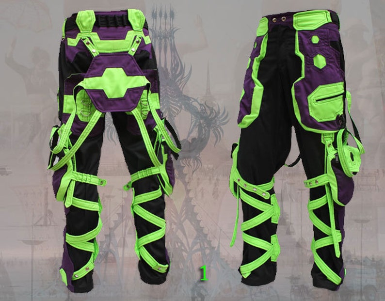 Orgone Pants neo cyber electro techno forest cyberpunk rave image 1