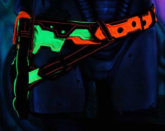 Matrix Belt - UV neon cyber psy pocket hip bag fluorescent