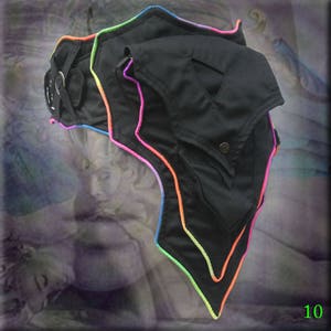 Siren Belt uv multi zipper pocket psytrance trippy elfen tribal festival hip belt bum bag psyshop 10. black-rainbow