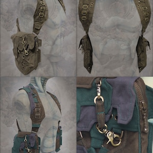 Pandoras shoulder pocket Holster Bag neo machine steampunk style image 7