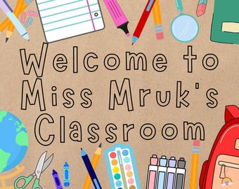 Classroom School Frame - Digital download for hand-painted banners