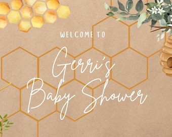 Honeybee Baby/Bridal Shower - Digitaler Download für handgemalte Wimpelketten