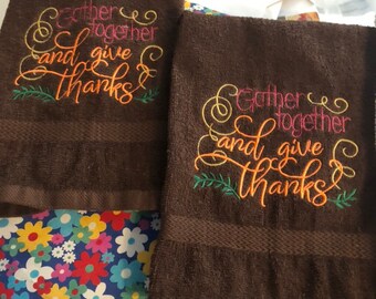 Thanksgivings hand towels set of two
