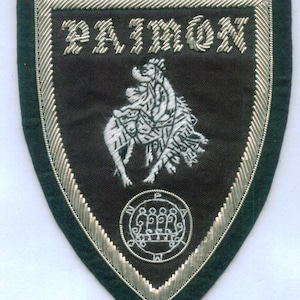 Medieval Solomons Grimoire Demon PAIMON Seal Sigil Goetia Secret Occult Member Lucifer Bullion Patch 666 Satanic Spells Rituals Pagan Zombie