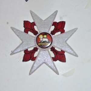 Medieval Crusades Agnus Dei Lamb God 7 Seals Malta Cross Fleur de Lis Holy Land Christian Patch Revelations 7 Seals