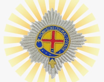 Medieval UK Britain Empire BEF Knight Most Noble Order of the Garter Star Patch Award Medal Royal Chivalry Lord Officer Army Military Mylar