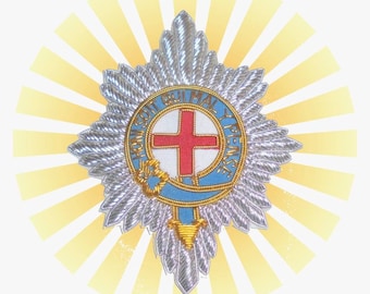 Medieval UK Britain Empire BEF Knight Most Noble Order of the Garter Star Patch Award Medal Royal Chivalry Lord Officer Army Military Badge
