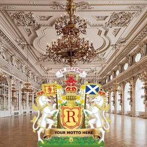 Custom Made Design Bespoke Deluxe Royal German Prussian Family Coat Arms Crest Seal Jacket Robe Vest Monogram Cypher Letter Name Patch