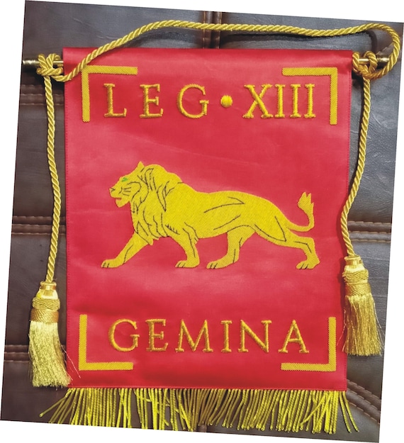 Gemina Legion XIII Legion Battle Banner Roman Emperor Eagle SPQR
