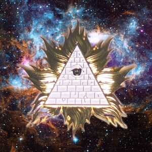 Secret Member Occult Society Badge High Priest NWO Illuminati Cosmic Mystic White Magic Cape Jacket Uniform Star